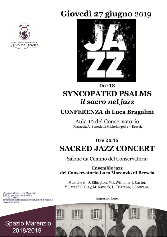 CONFERENZA CONCERTO 2019-06-27 Syncopated psalms - locandina